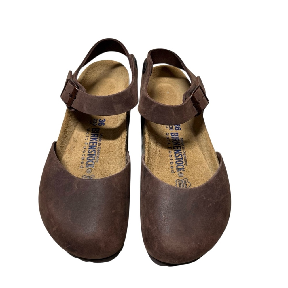 Birkenstock Messina Leather Sandals Women Size 36 Discontinued RARE Brown 5/6 - Picture 2 of 8